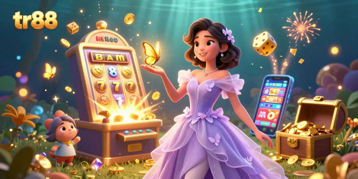Engage with tr88's thrilling adventure featuring vibrant 3D elements of slots, jackpots, and casino excitement.