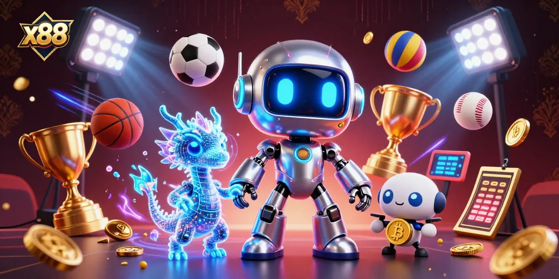 x88 offers a thrilling gaming experience with a vibrant casino scene featuring dynamic sports elements.