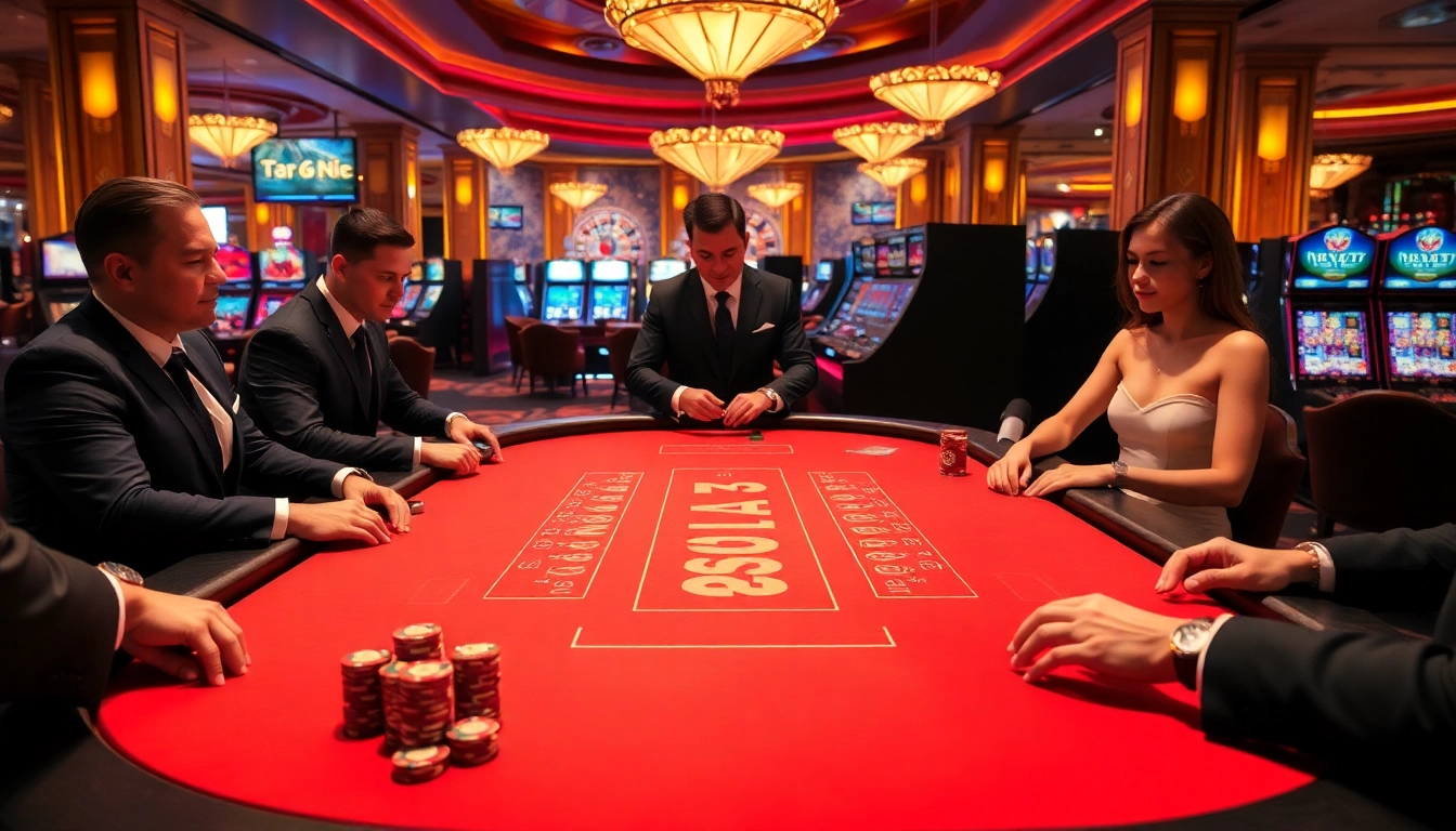 Experience strategic gameplay at TRANG GAME B8 with vibrant casino tables and exciting player interactions.