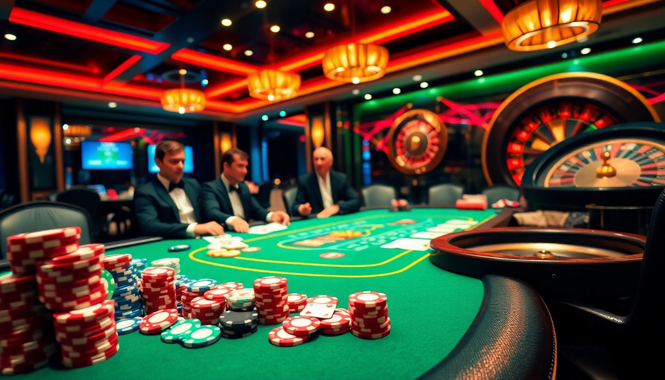 Experience the thrill at nhà cái rr88, showcasing a vibrant poker table with engaged players.